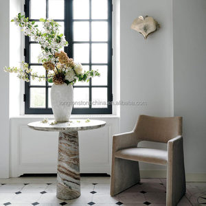 Màu be Vòng đá cẩm thạch bàn ăn 0ccasion trà cuối bảng Bên Đá tự nhiên đồ nội thất nấm Đá Cẩm Thạch Bàn cà phê - Product Image 5