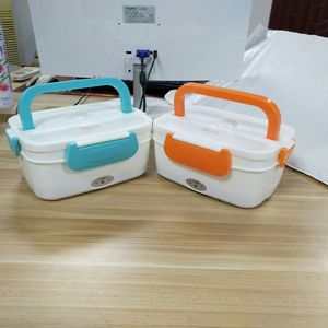 Boîte à lunch électrique Xb 2019, 236x170x105mm, commande mécanique, prise 110V 220V, chauffe-aliments, bleu orange - Product Image 2