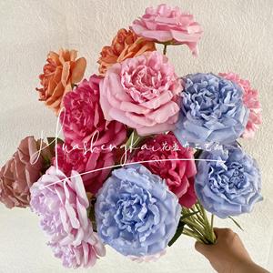 Artificial Roses <b>Silk</b> <b>Flower</b> 3 Heads High Simulation Wedding Decoration Living Room Table Display - Product Image 1