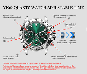 Reloj de Cuarzo Impermeable con Movimiento Japonés de Acero Inoxidable 304 al por Mayor, Reloj Cronógrafo de Seis Pines de Alta Gama con Logotipo Personalizado de Lujo - Product Image 3