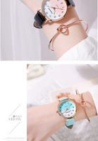 Montre Étudiante Style Coréen Élégante Mignonne Cadran Lumineux Tendance Polyvalente Boîtier en Alliage Quartz Bracelet Acrylique Cadran 43mm