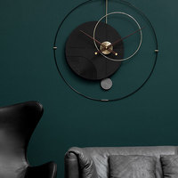 Cadre de cuivre européen OEM 60 pièces, couverture en noyer, décoration pour la maison, Quartz silencieux, rond, décoration personnalisée, horloge murale