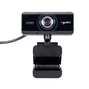 HXSJ S4 HD 1080P Webカメラマニュアルフォーカスコンピューターカメラ内蔵マイクビデオコールPCラップトップブラック用Webカメラ