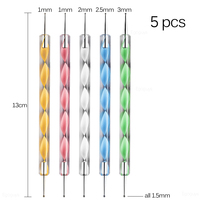Offre Spéciale 2 voies utiliser Dotting Pen Kit Nail Art beauté pointe Dot peinture marbrage manucure outil