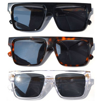 Ifysh luxe grandes lunettes de soleil rectangulaires surdimensionnées pour hommes femmes cadre en acétate Transparent verres polarisés Tac Jack Style