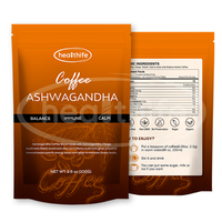 Mélange de poudre de café aux champignons Reishi, Chaga, Crinière de lion et Ashwagandha pour boisson instantanée Healthife Private Label Focus & Immunity