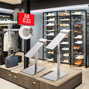 Montante per scarpe regolabile in acciaio inossidabile Design personalizzato per sandali espositore per scarpe sportive porta supporto negozio - Product Image 4