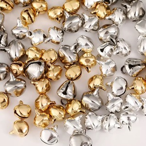 <b>Small</b> Bell Christmas <b>Ornament</b> Gold Silver Iron Metallic Indoor Decoration DIY Jewelry Accessory Cat Teaser - Product Image 2