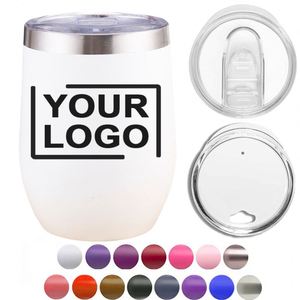 Vaso Térmico para Café con Logotipo, Venta al por Mayor de Fábrica, 12oz 16oz, Proveedor, Doble Pared Aislada, Taza de Café/Vino Personalizada con Forma de Huevo - Product Image 1