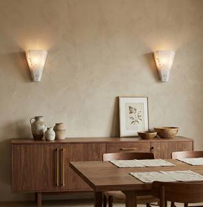 Aplique de Pared Geométrico de Alabastro, Decoración Moderna para Pasillos de Hotel, Arte en Piedra Natural, Forma de Escudo, Lámpara de Pared de Alabastro <span class=keywords><strong>Fedi</strong></span> al por Mayor - Product Image 2