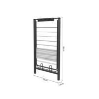 Cintre en tissu solide pliable promotionnel Dyer Airer pour espace de blanchisserie balcon métal résistant en forme d'aile étendoir à vêtements