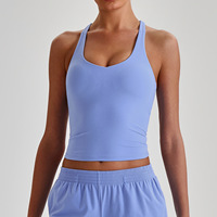 Nouveau débardeur de yoga dos nageur 2026 pour femme, ultra-doux, ajusté, séchage rapide, idéal pour le fitness et les activités de plein air, personnalisable avec LOGO