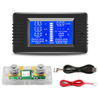 Pengukur Kapasitas Baterai Peacefair PZEM-015 8-120V 100A-500A DC Volt Ampere Meter 0-999Ah Coulometer untuk Paket Baterai