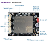 Módulo de Router Industrial 4G HAO-LINK Qualcomm QCA9531 300Mbps OpenWRT Linux VPN MQTT Doble Ethernet WiFi 2.4GHz Cámara IP