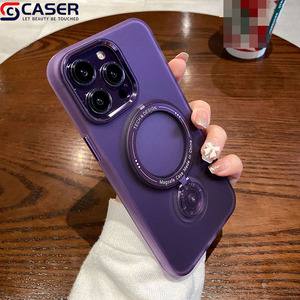 Chất lượng cao Matte Nhẫn Chủ từ trường hợp điện thoại màu rắn điện thoại di động bìa cho iPhone 16 14 máy ảnh Protector Hot Bán - Product Image 4