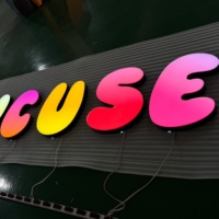 Letrero Publicitario LED de Acrílico Personalizable, Letras LED 3D de Gelatina, Letras Decorativas con Luz 3D