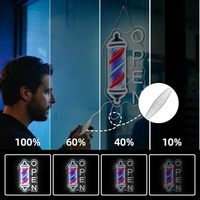 Logo néon ouvert barbier pôle lumière LED décoration murale pour salon de coiffure et salon de coiffure USB alimenté bleu rouge blanc pôle lumière accessoires