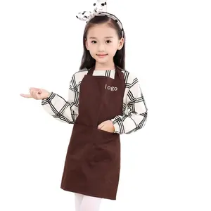 围裙厨师烹饪厨房清洁普通30% 聚酯60% 棉促销定制围裙儿童艺术绘画围裙