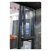 Ventana Abatible de Aleación de Aluminio de Alta Calidad, Triple Acristalamiento, Aislamiento Térmico, Insonorizada, Eficiente Energéticamente, Moderna, para Entrada de Villa