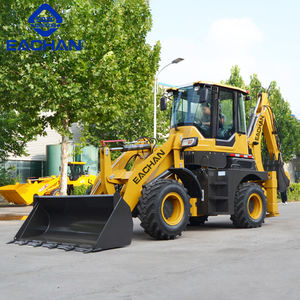 Pengiriman cepat Mini depan berakhir pemuat pertanian 4x4 mikro Backhoe ekskavator bumi mesin bergerak pemuat Backhoe hidrolik - Product Image 5