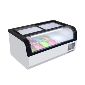 Escaparate comercial <span class=keywords><strong>de</strong></span> <span class=keywords><strong>helados</strong></span> <span class=keywords><strong>de</strong></span> una sola temperatura con puertas corredizas <span class=keywords><strong>de</strong></span> refrigeración directa y nevera <span class=keywords><strong>de</strong></span> iluminación con pantalla LED interna - Product Image 2