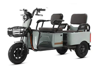 Nouveau modèle 2026, Vélo tricycle électrique biplace 800W pour passagers, à carrosserie ouverte, pour personnes âgées, type taxi, Meilleures ventes, Direct usine