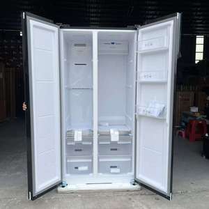 Refrigerador de Doble Puerta de Acero Inoxidable, 693L de Gran Capacidad, Puerta de Vidrio Negro, Enfriamiento por Ventilador, Sin Escarcha, Frecuencia Variable Eléctrica - Product Image 4