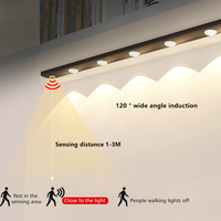 Lampu Kabinet LED Sensor Gerak Modern untuk Lemari dan Pakaian, Dapat Dipasang di Dinding dan Dapat Diredupkan