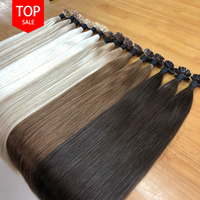 Extensiones de Cabello HonorHair con Punta K, 1g/hebra, Pre-Adheridas, Doble Trama, Queratina Italiana, Punta Plana, Extensiones de Cabello Humano Europeo
