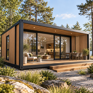 Villa préfabriquée de luxe 40 pieds x 20 pieds, 2, 3, 4 ou 5 chambres, maison conteneur pliable et extensible, maison mobile portable, mini-maison - Product Image 4