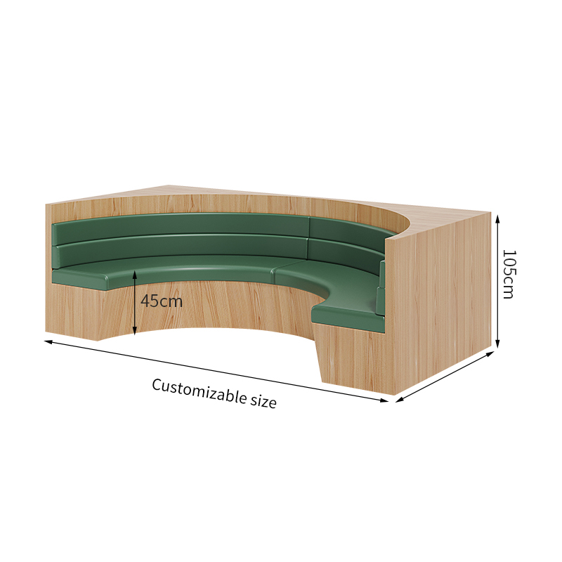 Stand semi-circulaire vert