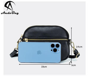 AndoBag Genuine Leather Fashion New Small Phone Bag Mini Women's Bag Simple Crossbody Portable <b>Clutch</b> Casual Shoulder Bags 8358 - Product Image 4