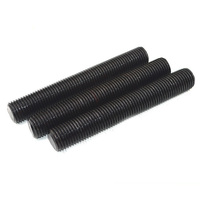 Barres filetées droites en acier A193 B7 B7M de haute résistance ASTM, structure lourde de la marque JR, finition oxyde noir, placage zinc.
