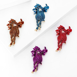 Broche de caballo de diamante de aleación de estilo Retro de moda europea americana transfronteriza para niños, broche de joyería de ramillete de ropa que combina con todo - Product Image 2