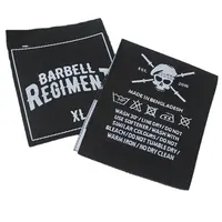 Étiquettes de vêtements en gros, conception personnalisée, votre propre logo de marque, étiquettes tissées en coton pour vêtements