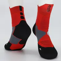 XIANGHUI ถุงเท้ากีฬาบาสเก็ตบอลสำหรับผู้ชาย,ถุงเท้ายาวสามารถกำหนดโลโก้ได้เองกันลื่นดูดซับเหงื่อได้ทุกระดับ
