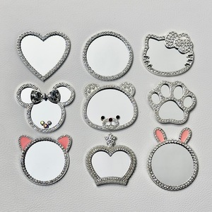 Nouvelle <span class=keywords><strong>coque</strong></span> <span class=keywords><strong>de</strong></span> téléphone en alliage en forme <span class=keywords><strong>de</strong></span> cœur DIY effet miroir avec strass, motif papillon et lapin, protection intégrale 360°, autocollants décoratifs - Product Image 3
