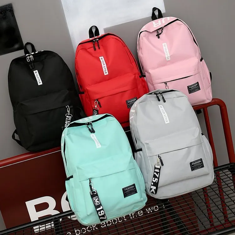 Free sample casual canvas students school backpack bags travel backpack for teenagers