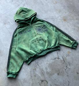 Custom Men Tracksuit Heavyweight Cotton Fleece Streetwear Y2K Grunge Spray Dye Puff Print Men's Outerwear Sets - Product Image 2