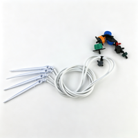 Kit de goutte-à-goutte incurvé blanc pour semis de pépinière, plantes vertes de jardin, tubes d'irrigation agricole et forestier, consommables d'irrigation précise
