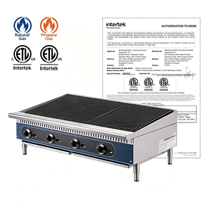 Gril à gaz professionnel de comptoir, style américain, barbecue, équipement de cuisson commercial multifonctionnel - Product Image 1