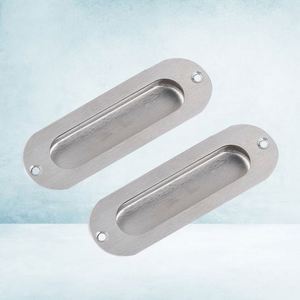 WEKIS Modern Round Recessed Sliding <b>Door</b> <b>Handle</b> Flush Kitchen Furniture Drawer <b>Pulls</b> Cabinet Hardware for Apartment Use - Product Image 2