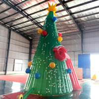 Château gonflable de Noël commercial de vacances extérieures d'enfants Maison gonflable de rebond de Noël de père Noël pour des enfants