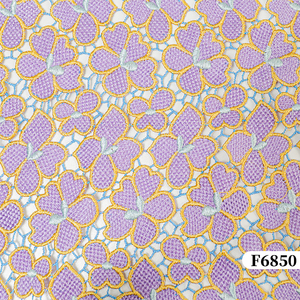 高品質刺繍フラワーギピュールレース生地幅カラフルなレディドレス & 衣類刺繍生地 - Product Image 5