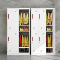 Armoire de rangement en acier avec serrure - Mobile, réglable et verrouillable pour bureau, maison, chambre, cuisine, école, salle de sport, atelier, entrepôt