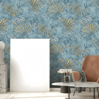 Papier peint en vinyle PVC imperméable KingMair classique, motif floral, pour chambre à coucher, salon, couloir, hôtel, facile à poser soi-même