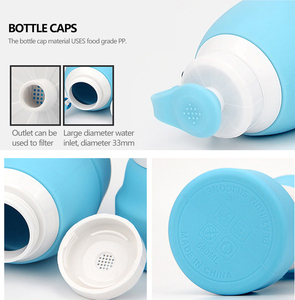 Nouvelle arrivée : Bouteille d'eau pliable en silicone, gobelet en silicone avec mousqueton, 580 ml, bouteille télescopique pliable pour le sport - Product Image 2