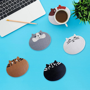 Sous-verre en feutre de polyester écologique de forme ronde, design innovant, épaisseur de 5 mm/3 mm pour un usage domestique - Product Image 3