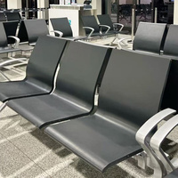 Chaises d'attente modernes en acier inoxydable pour salles d'attente d'hôpitaux, gares, hôtels, métros, aéroports, écoles et gymnases