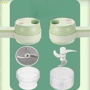 Ensemble de coupe-légumes en plastique, hachoir à ail sans fil portatif, machine à couper la viande, accessoires de cuisine pour peler et trancher - Product Image 2